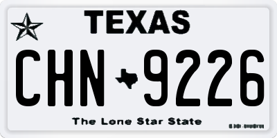 TX license plate CHN9226