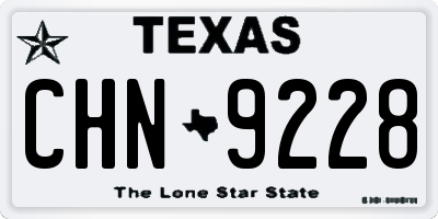 TX license plate CHN9228
