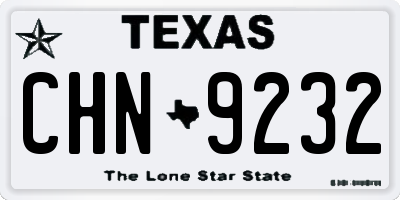 TX license plate CHN9232