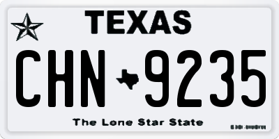 TX license plate CHN9235