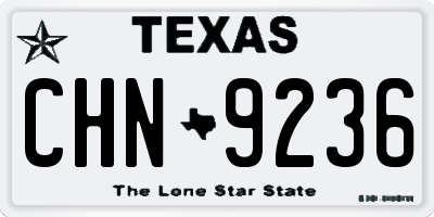 TX license plate CHN9236