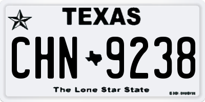 TX license plate CHN9238