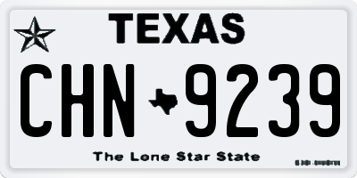 TX license plate CHN9239