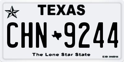 TX license plate CHN9244