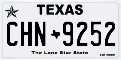TX license plate CHN9252