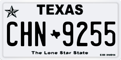 TX license plate CHN9255