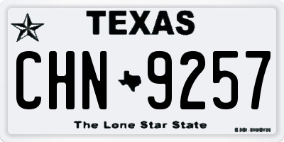 TX license plate CHN9257