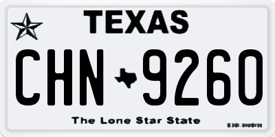 TX license plate CHN9260