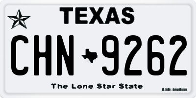 TX license plate CHN9262
