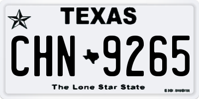 TX license plate CHN9265