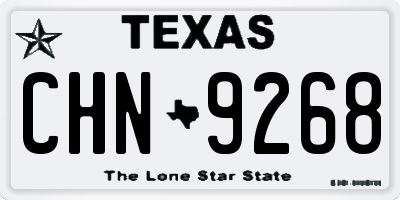 TX license plate CHN9268