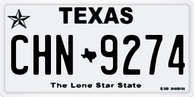 TX license plate CHN9274