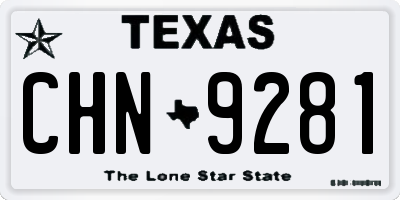 TX license plate CHN9281