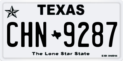 TX license plate CHN9287