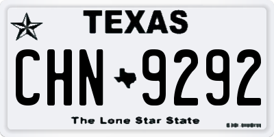 TX license plate CHN9292