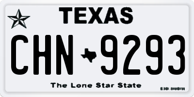 TX license plate CHN9293