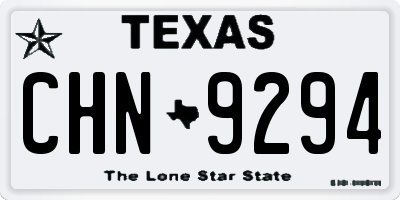 TX license plate CHN9294