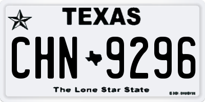 TX license plate CHN9296