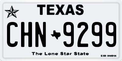 TX license plate CHN9299