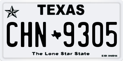 TX license plate CHN9305