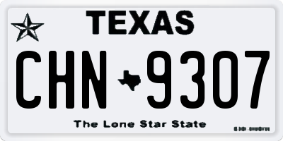 TX license plate CHN9307