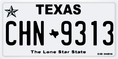 TX license plate CHN9313