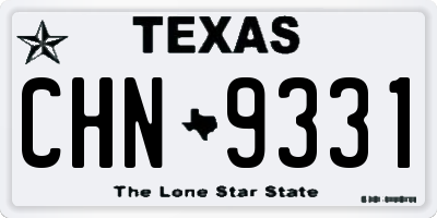 TX license plate CHN9331