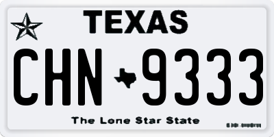 TX license plate CHN9333