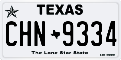 TX license plate CHN9334