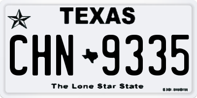 TX license plate CHN9335