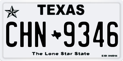 TX license plate CHN9346
