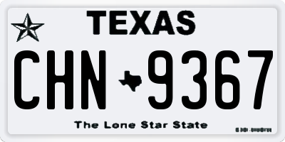 TX license plate CHN9367