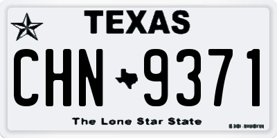 TX license plate CHN9371