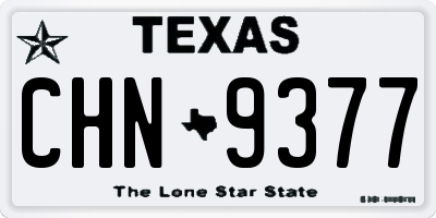 TX license plate CHN9377