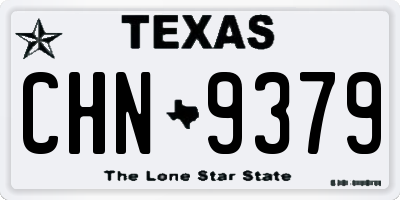 TX license plate CHN9379