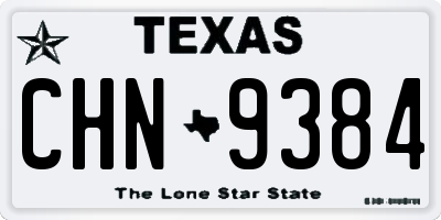TX license plate CHN9384
