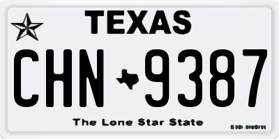 TX license plate CHN9387