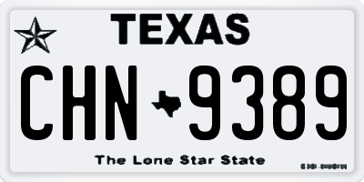 TX license plate CHN9389