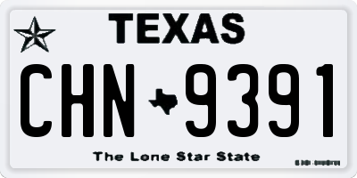 TX license plate CHN9391