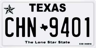 TX license plate CHN9401
