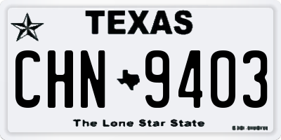TX license plate CHN9403