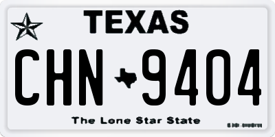 TX license plate CHN9404