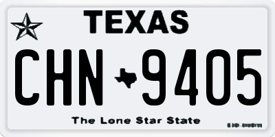 TX license plate CHN9405