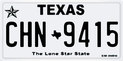 TX license plate CHN9415