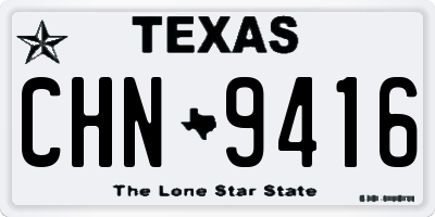 TX license plate CHN9416