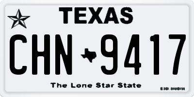TX license plate CHN9417