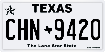TX license plate CHN9420