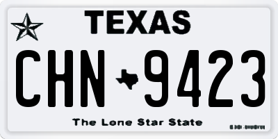 TX license plate CHN9423