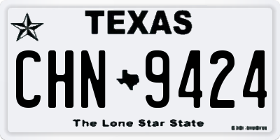 TX license plate CHN9424