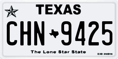 TX license plate CHN9425